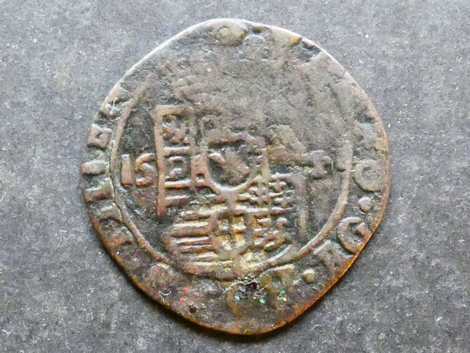 Spanish Netherlands, copper Liard, 1541. Spanish Netherlands, copper Liard, 1541.