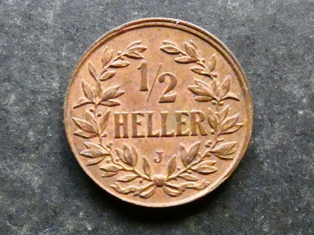 German East Africa, ½ Heller, 1906J