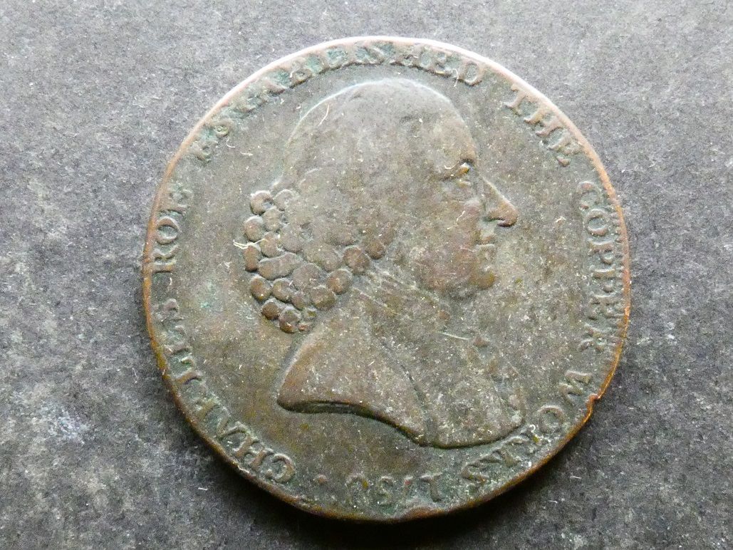 18th Century Halfpenny, Cheshire, Macclesfield, 1791, DH-29