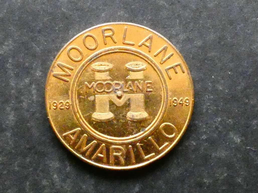 United States of America, advertising, United States of America, advertising, "spinner" token, Moorlane, 1949