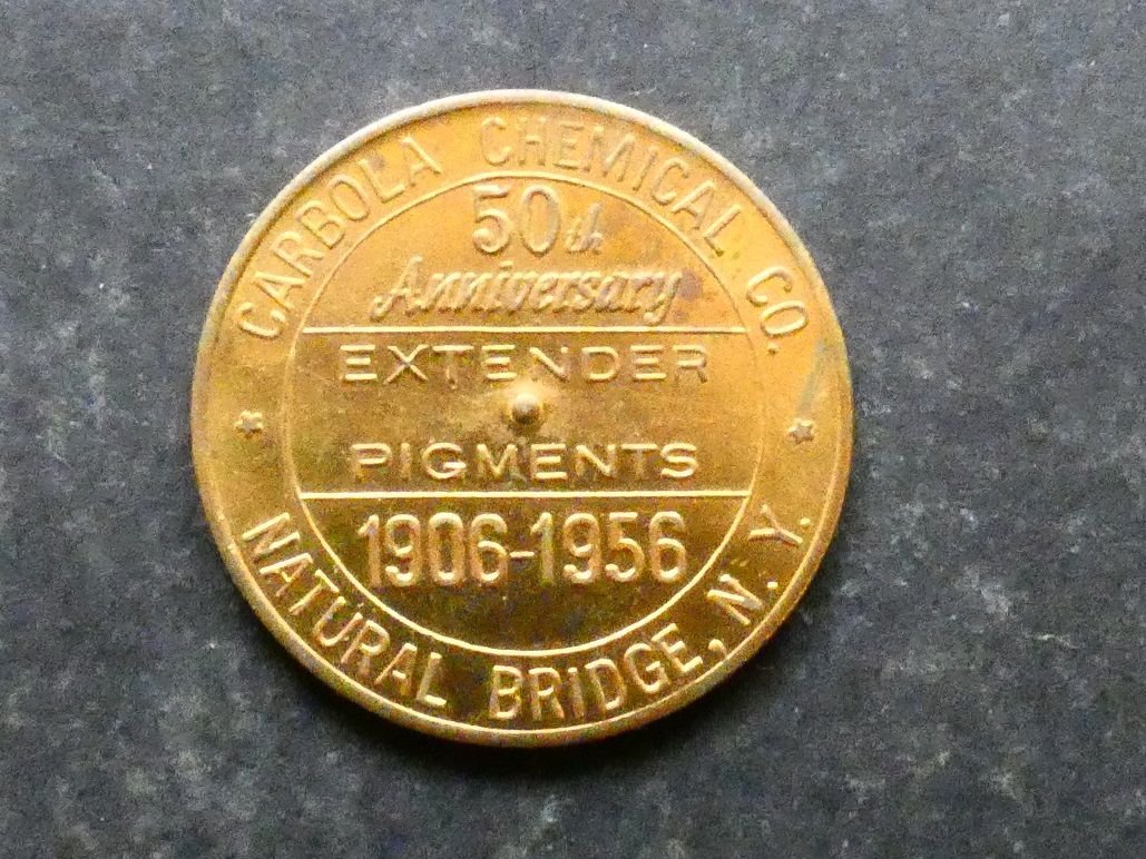 United States of America, advertising, "spinner" token, Carbola Chemical Company, 1956.