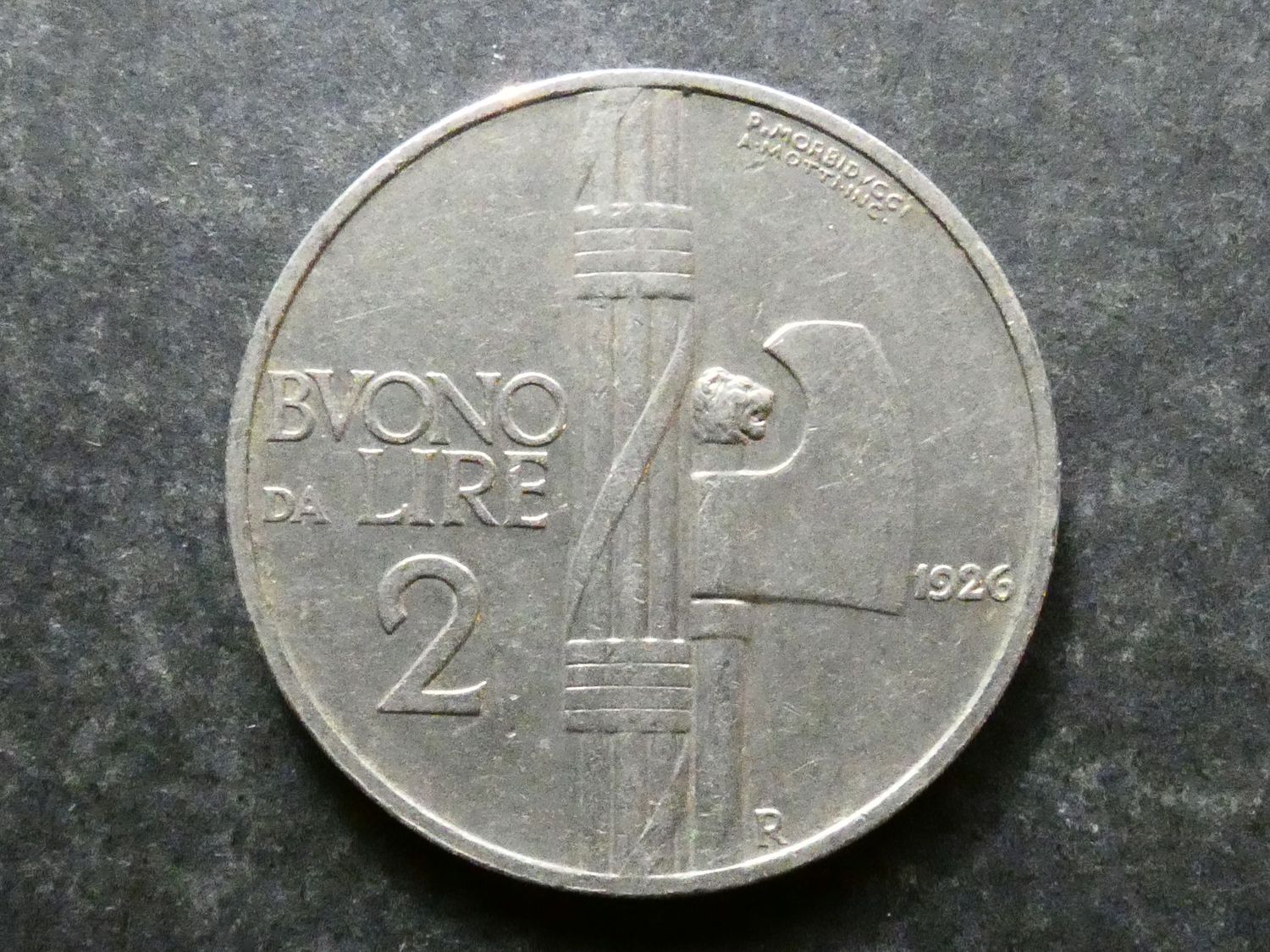 Italy, 2 Lire, 1926
