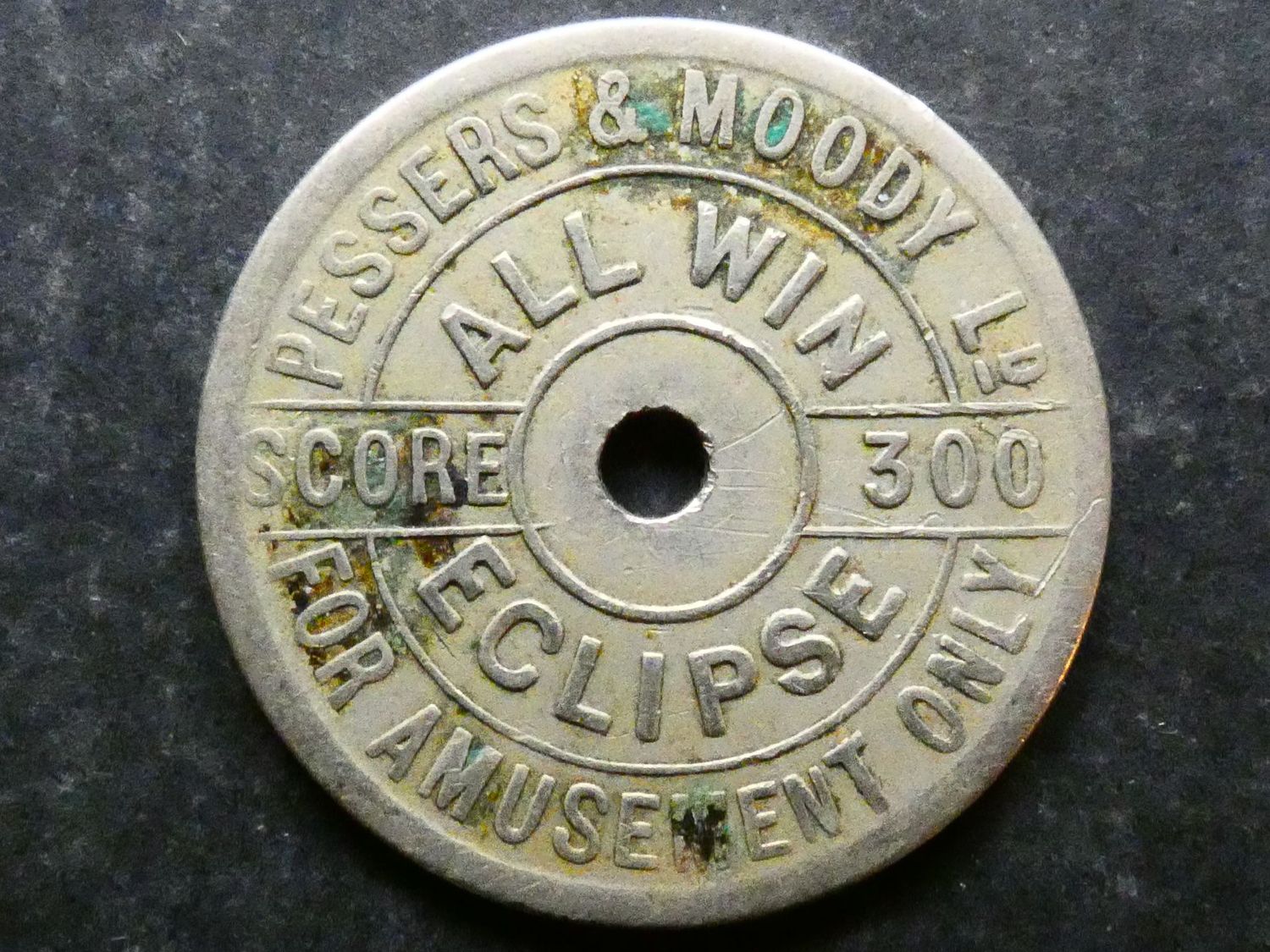 Amusement Token, Pessers & Moody, Amusement Token, Pessers & Moody, "Eclipse."