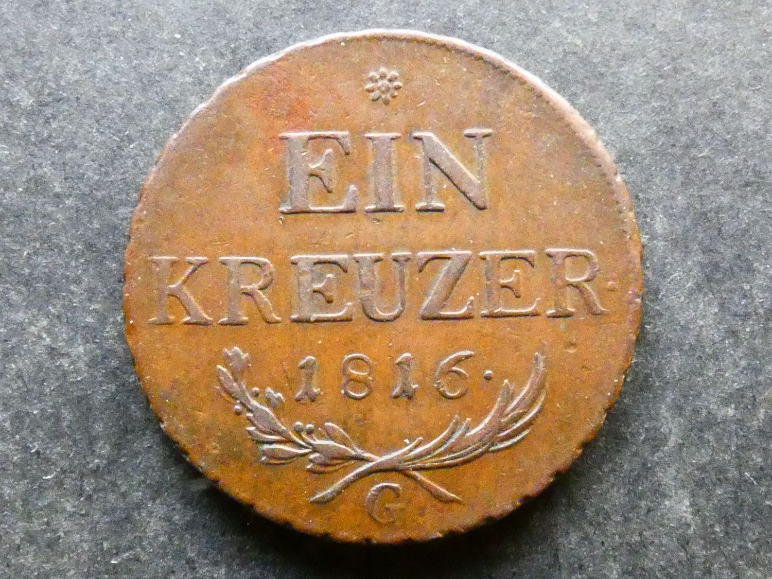 Austria, 1 Kreuzer, 1816G, Graz mint