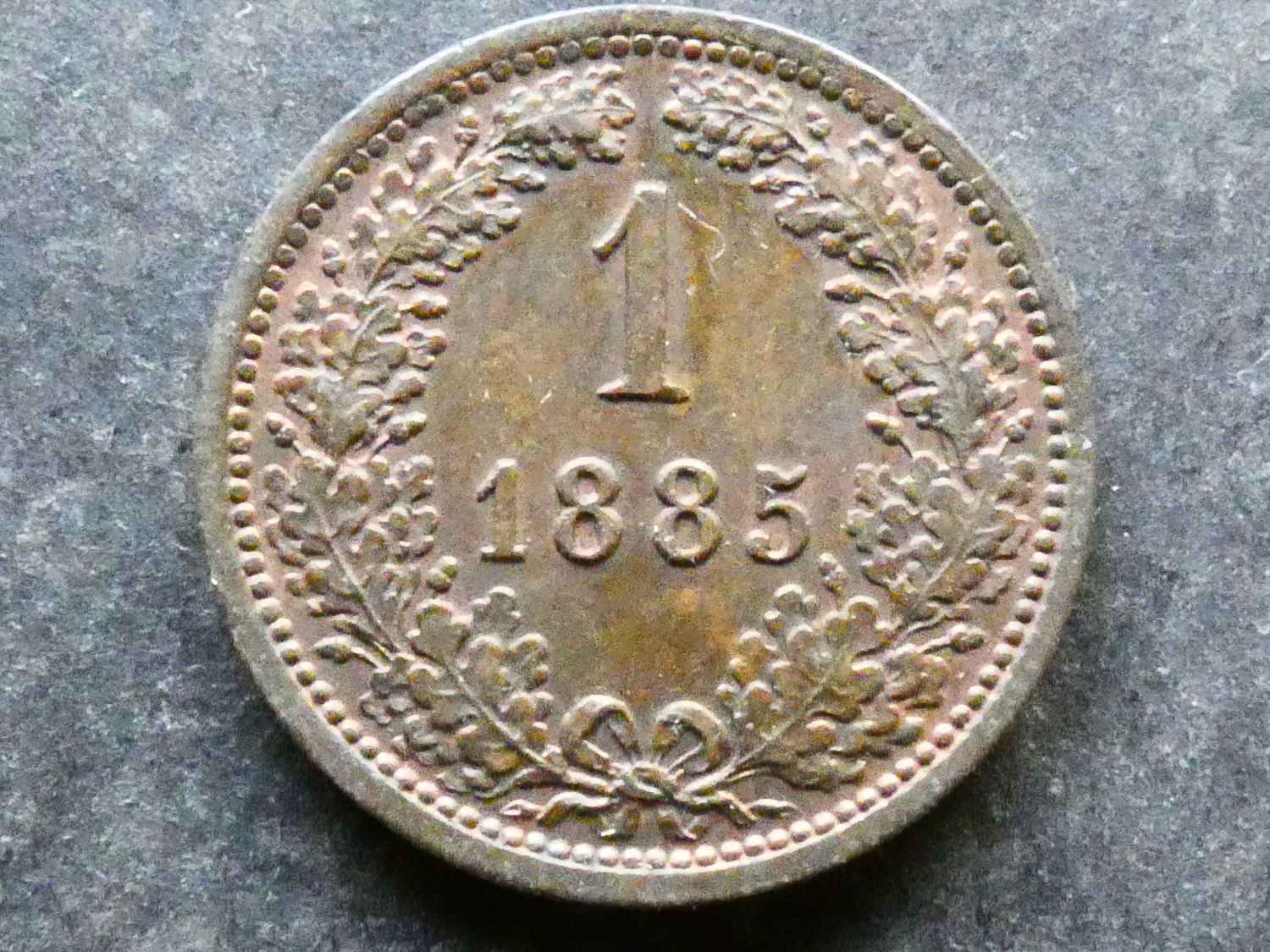 Austria, 1 Kreuzer, 1885 Austria, 1 Kreuzer, 1885