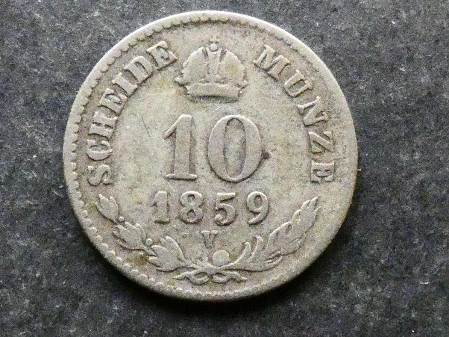 Austria, 10 Kreuzer, 1859V