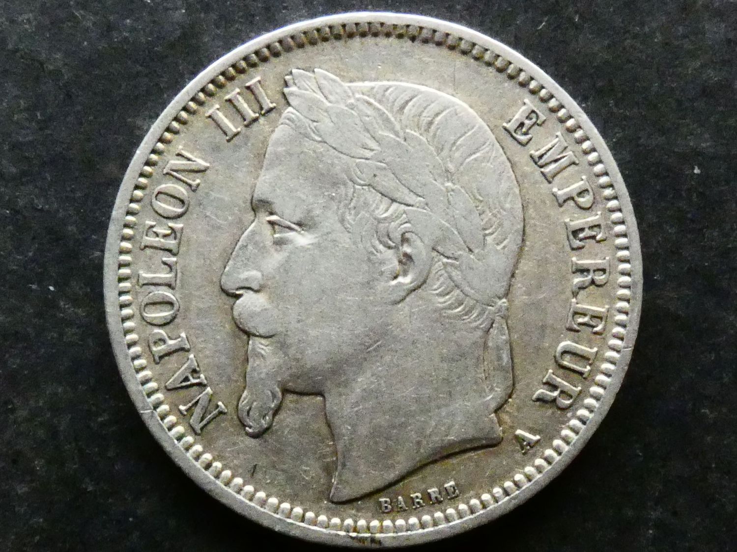 France, silver 1 Franc, 1868A