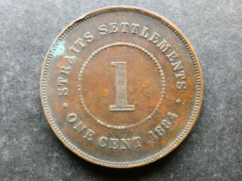 Straits Settlements, 1 Cent, 1884