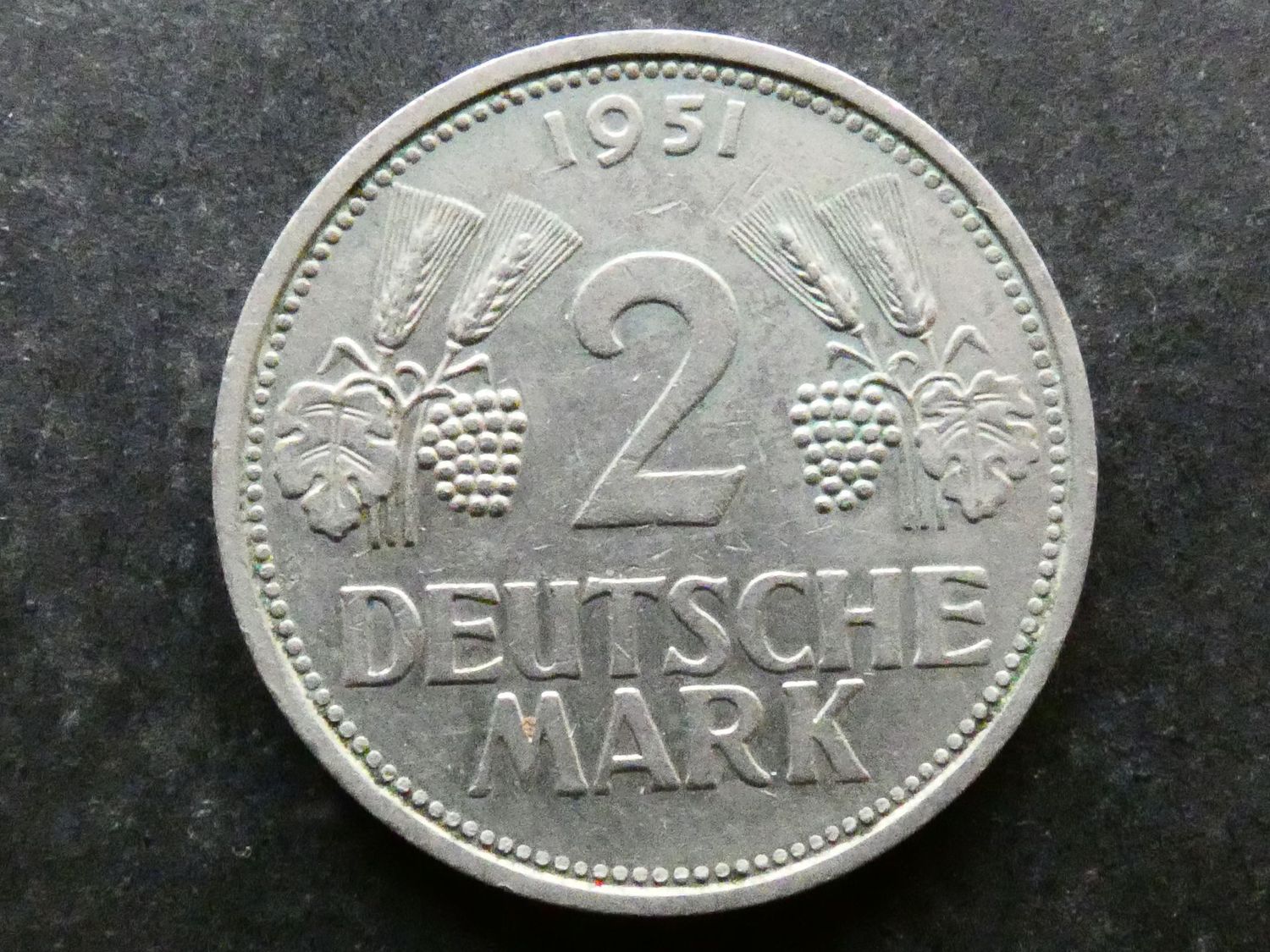 Germany, 2 Deutsch Mark, 1951F
