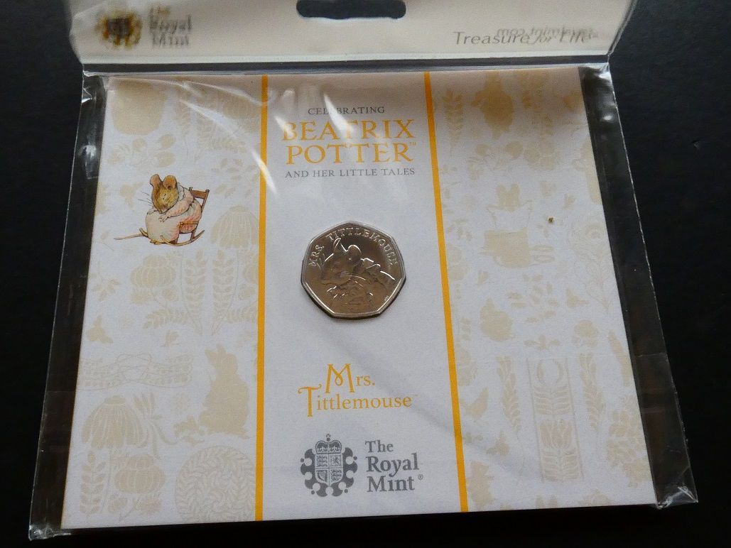 50p, 2018, Mrs Tittlemouse.