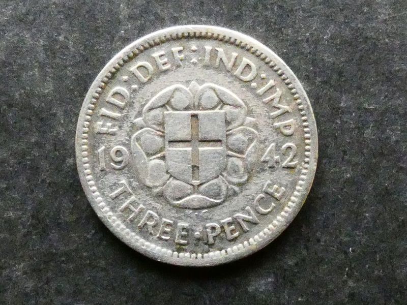 Threepence, 1942, currency issue.