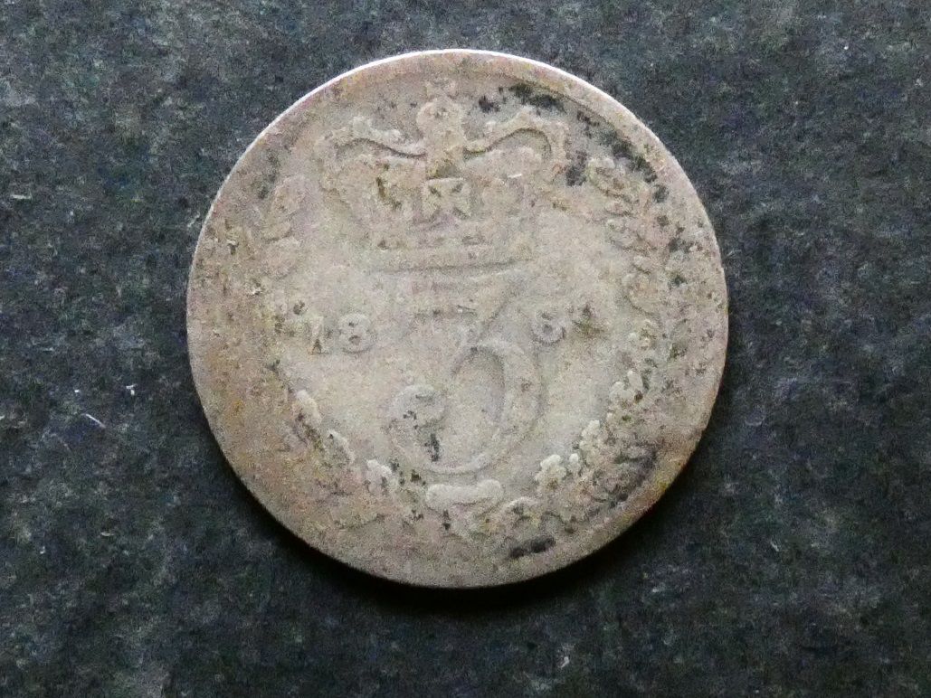 Threepence, 1869, currency issue.