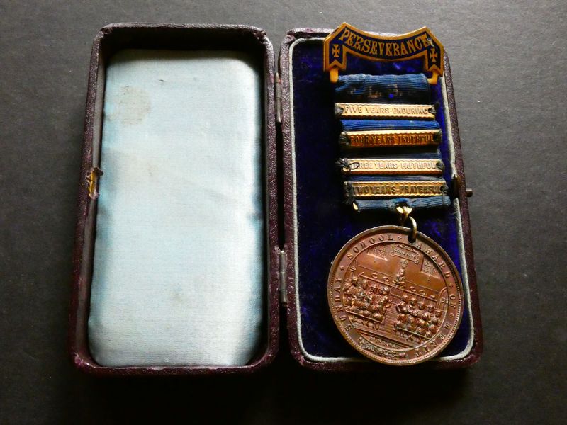 Sunday School Medal, Award of Merit with bars.