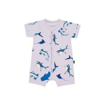Purple Shark Romper