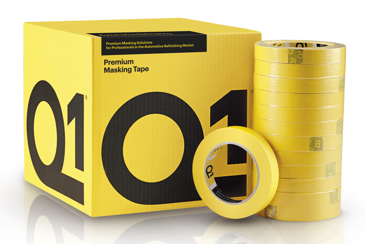 Малярная Лента Q1® Premium - 50 метров, 110°С (желтая) 24mm