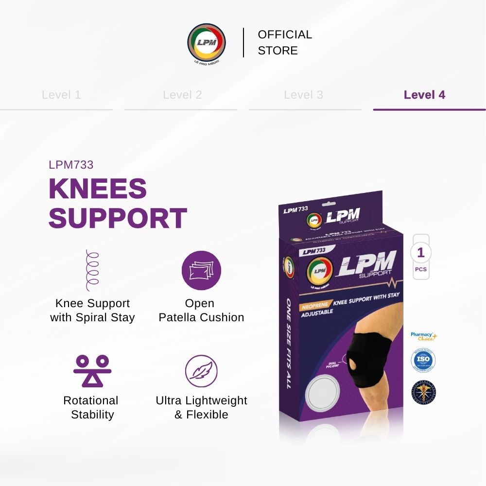 LPM ADJUSTABLE KNEE SUPPORT WITH STAY
