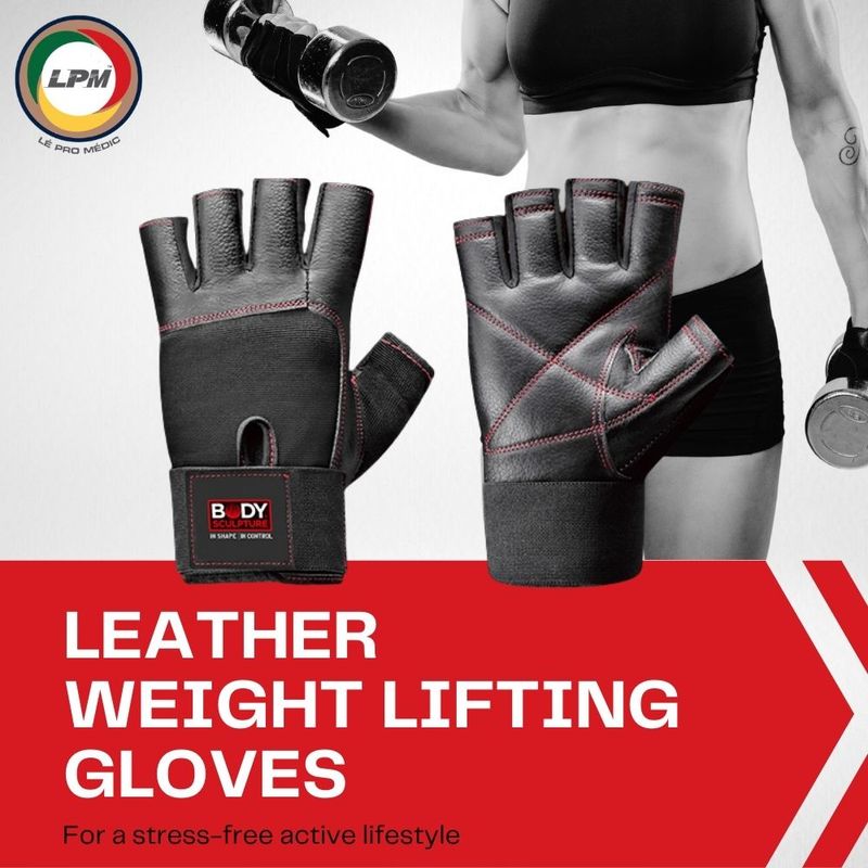 LPM LEATHER WEIGHT LIFTING GLOVES