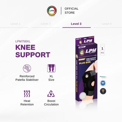 LPM KNEE SUPPORT OPEN PATTELA (PLUS SIZE)