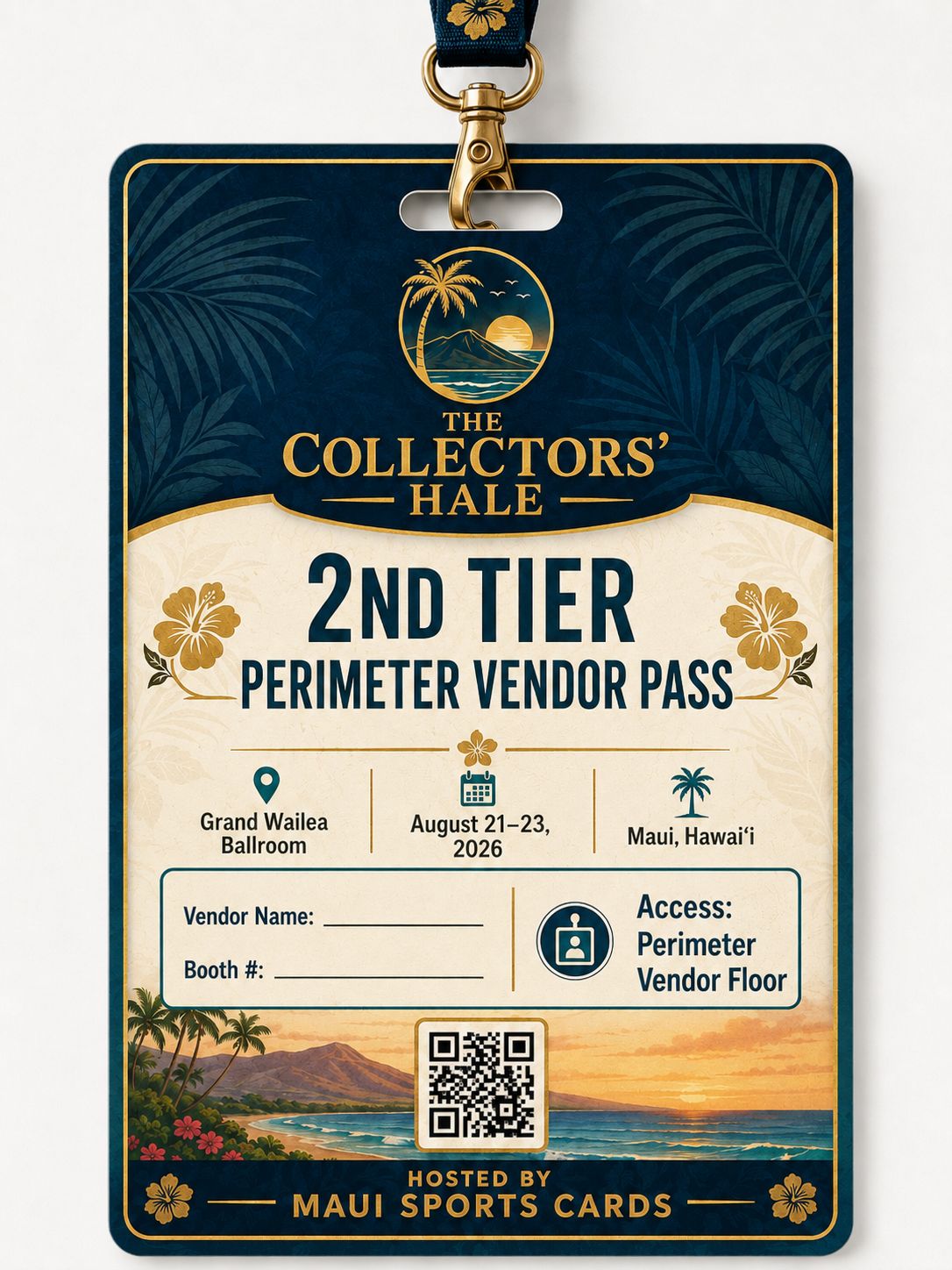 2nd Tier, Perimeter Vendor Pass- The Collectors’ Hale