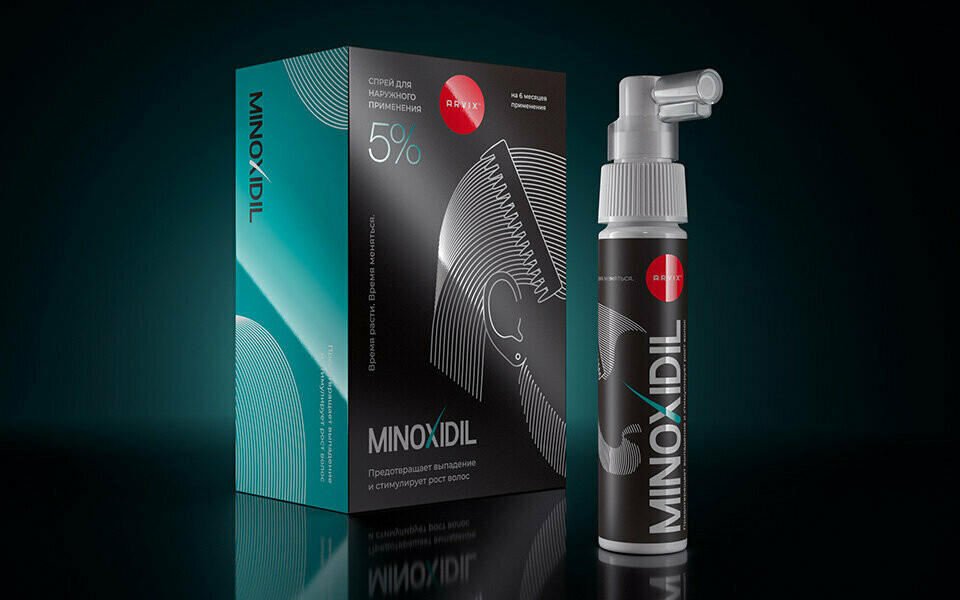 Minoxidil Arvix - Миноксидил средство для стимуляции роста волос 50 мл