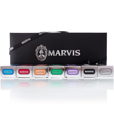 Marvis Gift Set Black - Подарочный набор из 7 зубных паст по 25 мл