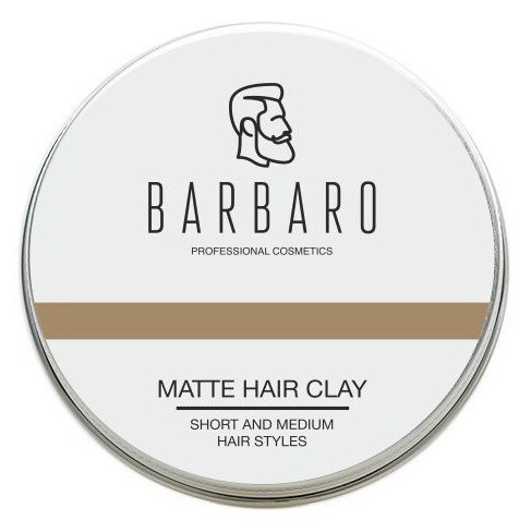 Barbaro Matt Clay - Матовая глина для укладки волос 60 гр
