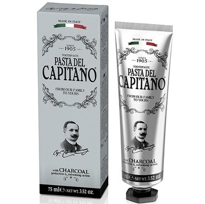 Pasta del Capitano 1905 Charcoal - Зубная паста Древесный уголь 75 мл