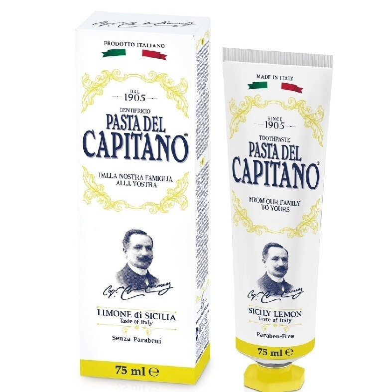 Pasta del Capitano Limone Di Sicilia Toothpaste - Зубная паста Сицилийский лимон 75 мл