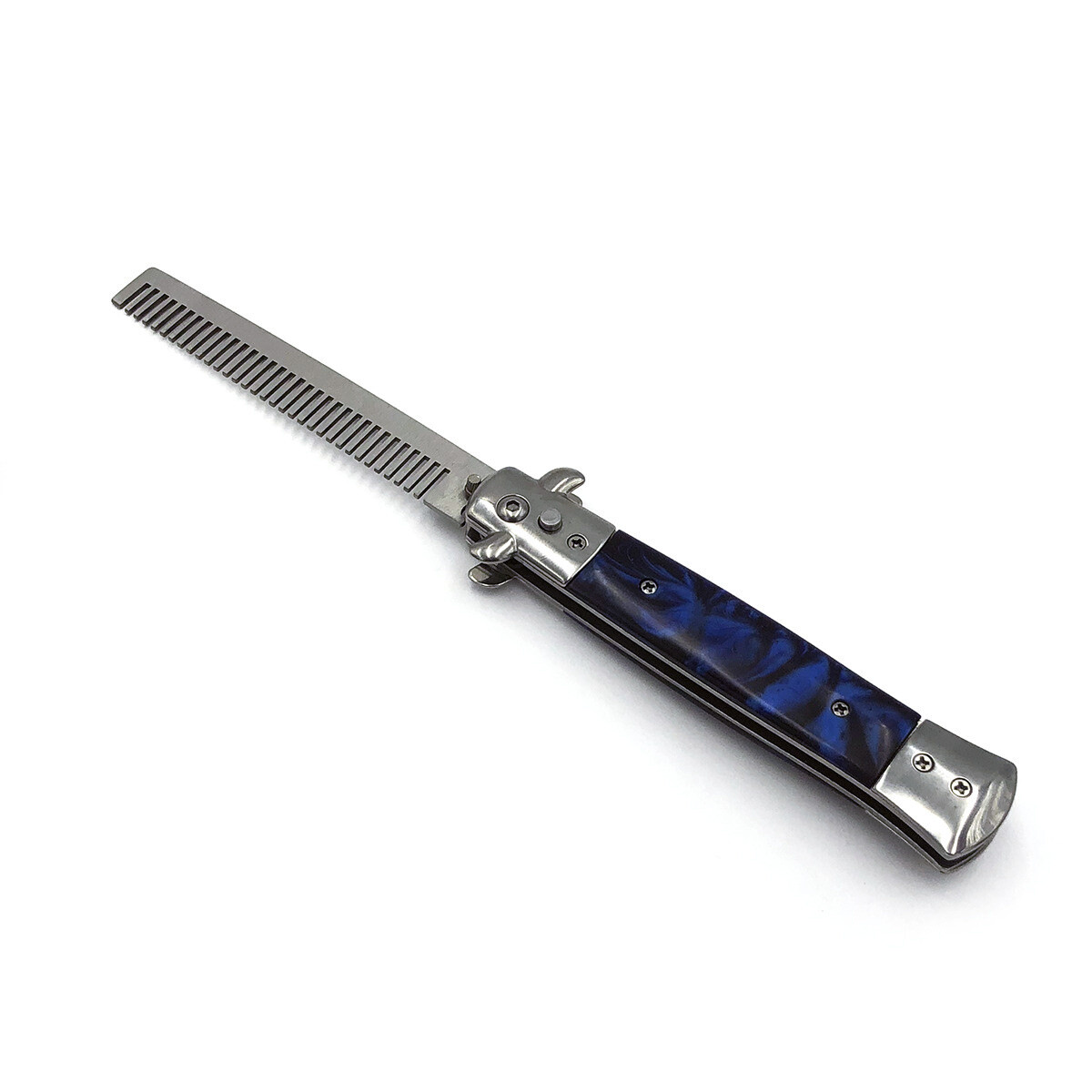Blade Comb - Расческа нож выкидная металл черная