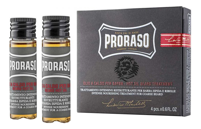 Proraso Wood and Spice - Горячее масло для бороды 4x17 мл