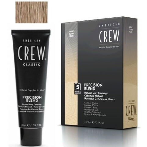 American Crew Precision Blend - Краска для седых волос светлый оттенок 7/8, 3х40 мл