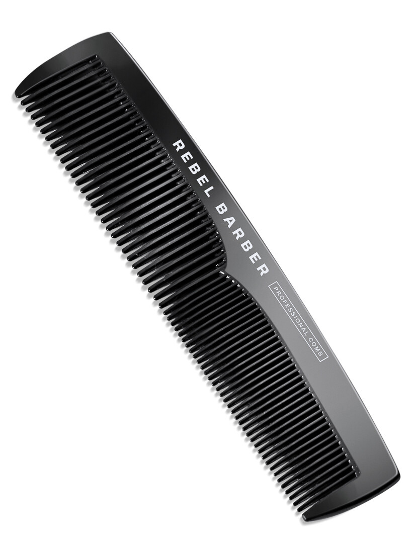 REBEL BARBER Men's Comb Total Black - Премиальная мужская расческа