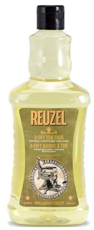 Reuzel 3 in 1 Tea Tree Shampoo - Шампунь для волос Чайное дерево 1000 мл