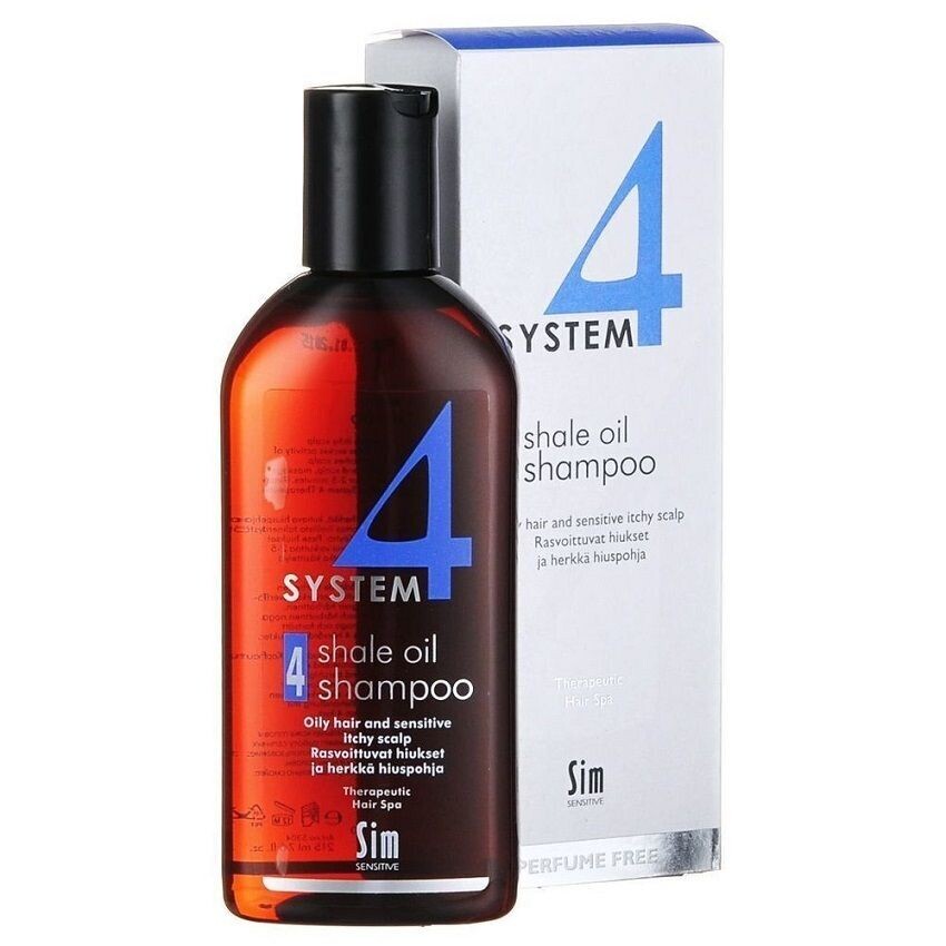 System 4 -  Шампунь Sim Sensitive №4 для очень жирной кожи головы, борется с перхотью, 215 мл