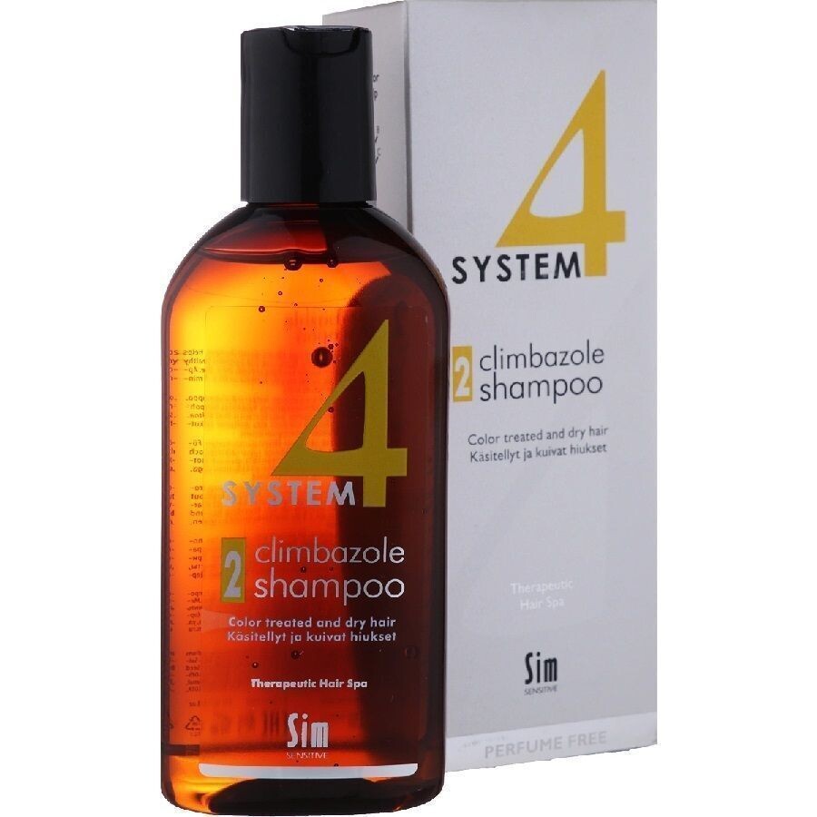 System 4 -  Шампунь Sim Sensitive №2 для сухой кожи головы и поврежденных волос, борется с перхотью, 215 мл