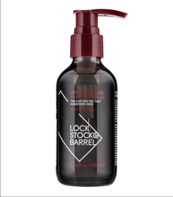 Lock Stock & Barrel Argan Blend Shave Oil - Универсальное Аргановое масло для бритья и ухода за бородой, 100 мл