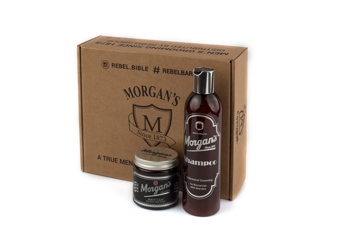 Morgans Подарочный набор шампунь + глина с кератином для укладки