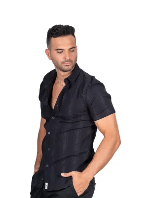 CAMISA MANGA CORTA NEGRA
