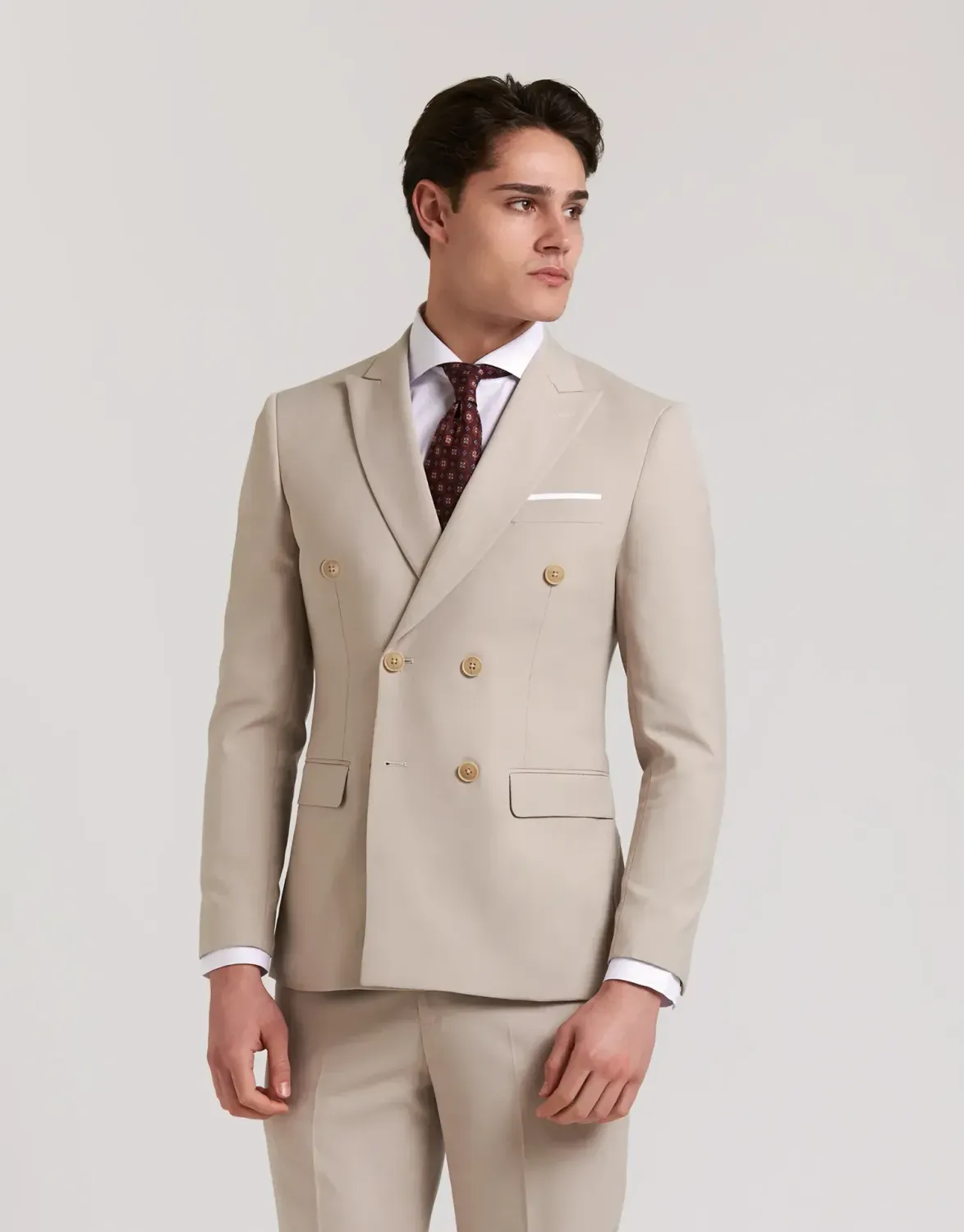 AMERICANA CRUZADA ESTRUCTURA LISA BEIGE AMERICANA CRUZADA ESTRUCTURA LISA BEIGE
