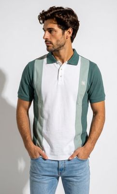 POLO RAYAS VERTICALES KAKI