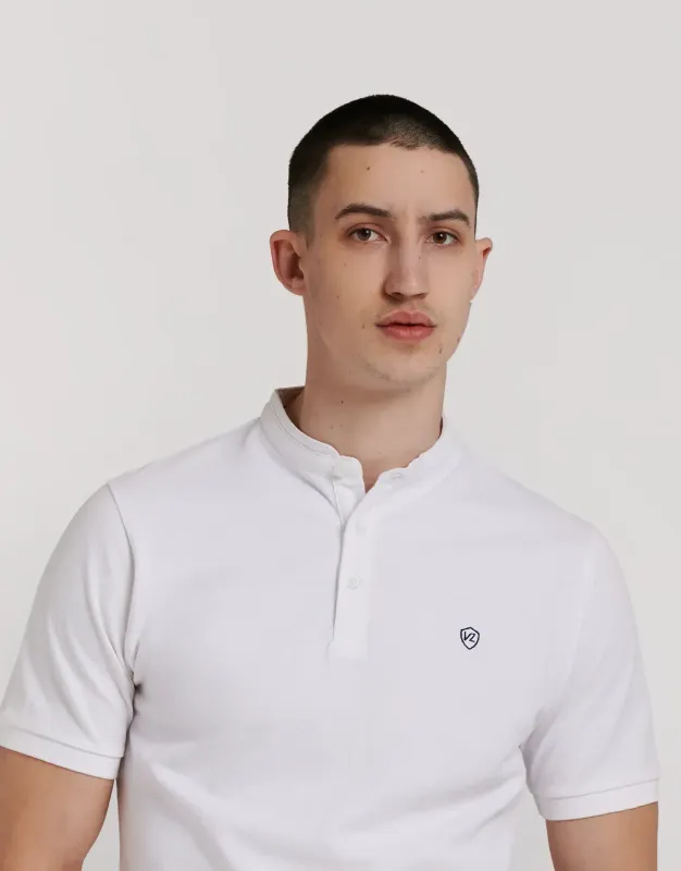 POLO PREMIUM BASICO CUELLO MAO BLANCO