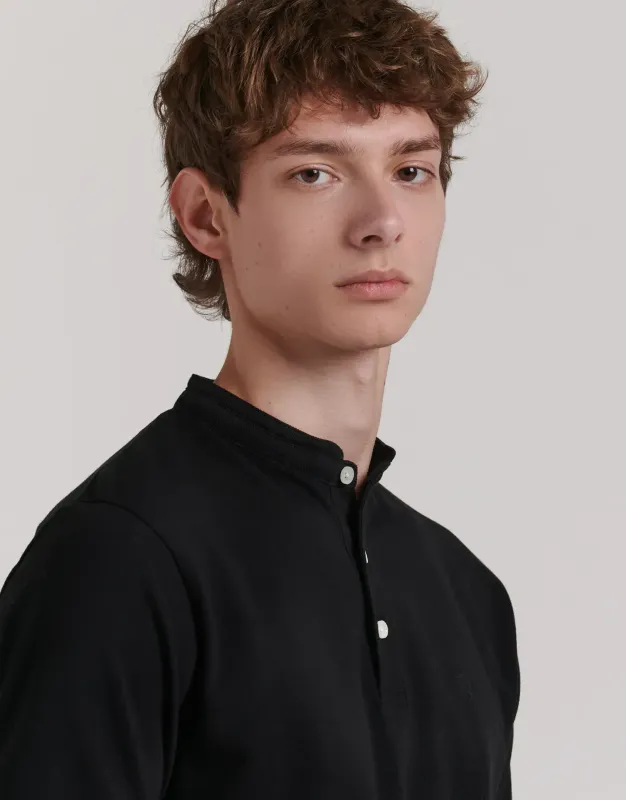 POLO PREMIUM BASICO CUELLO MAO NEGRO