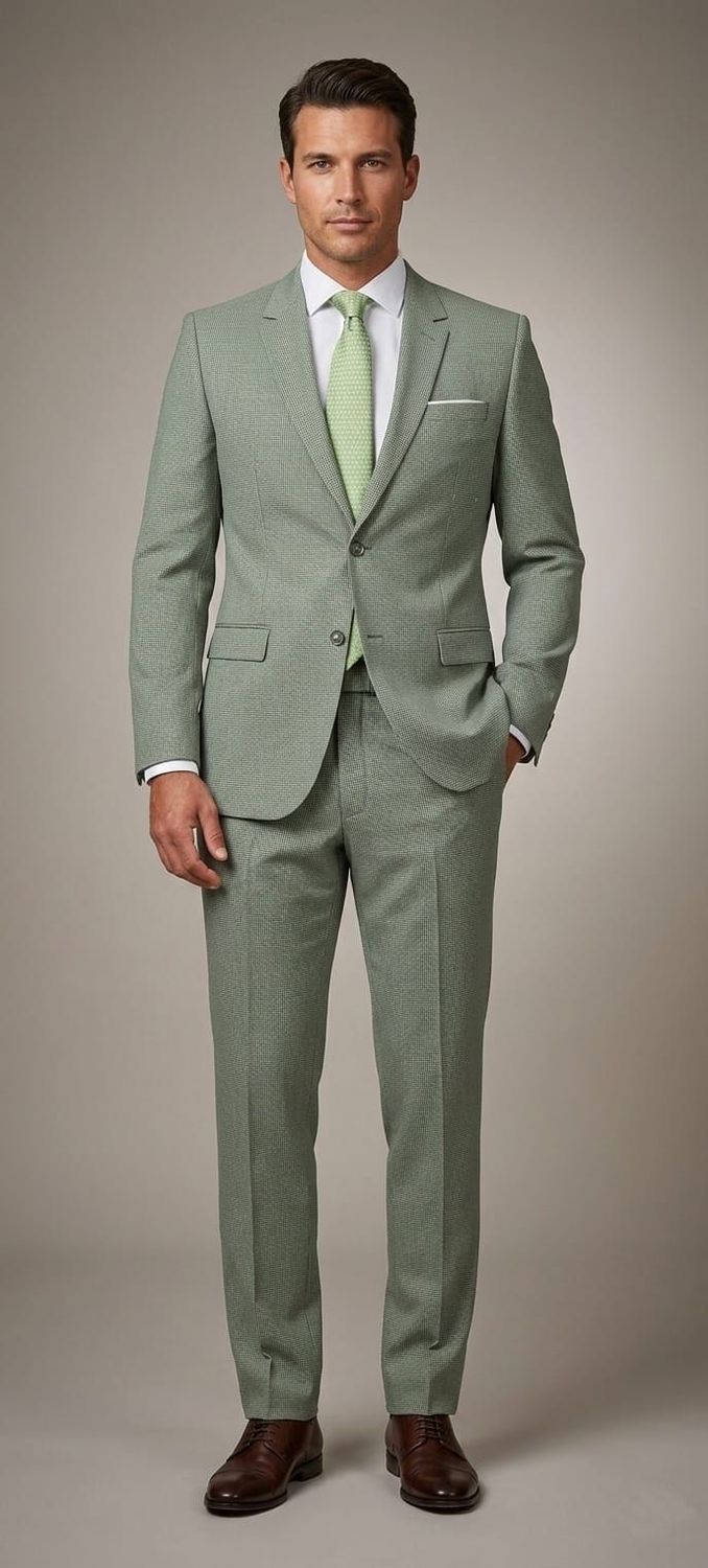TRAJE PATA DE GALLO VERDE