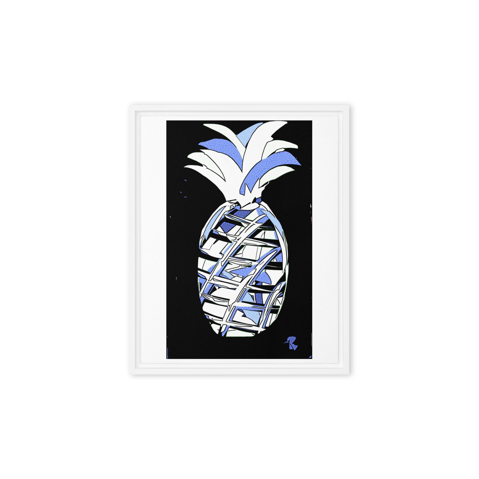 White & Blue Pineapple