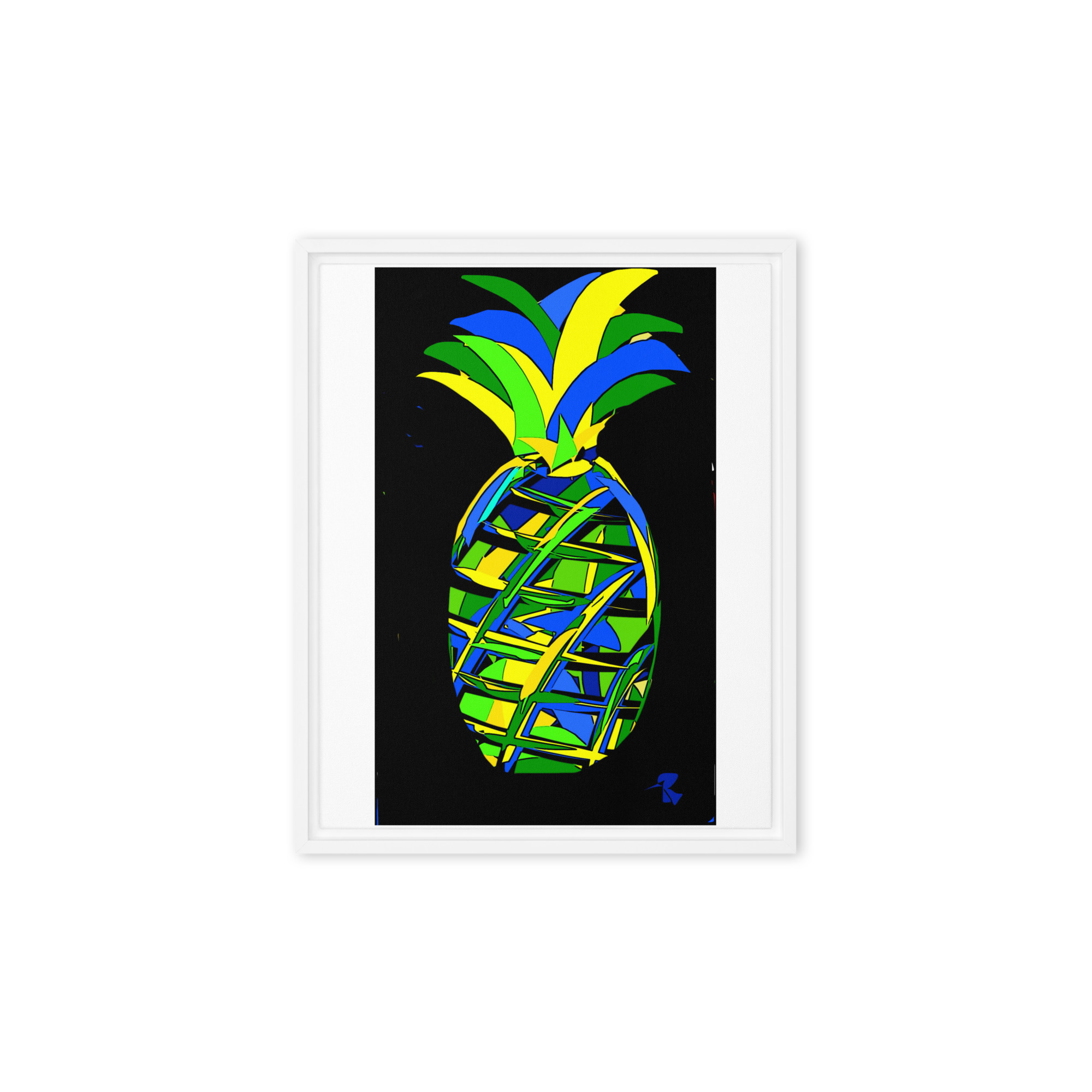 Blue, Yellow, Green Pineapple