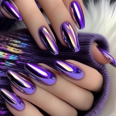 Chrome Color Press On Nails