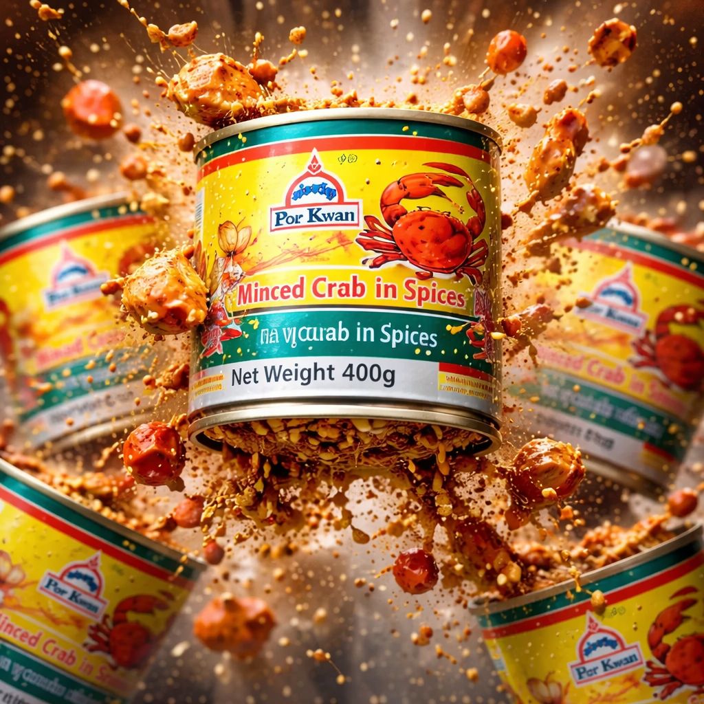 Minced crab in spices