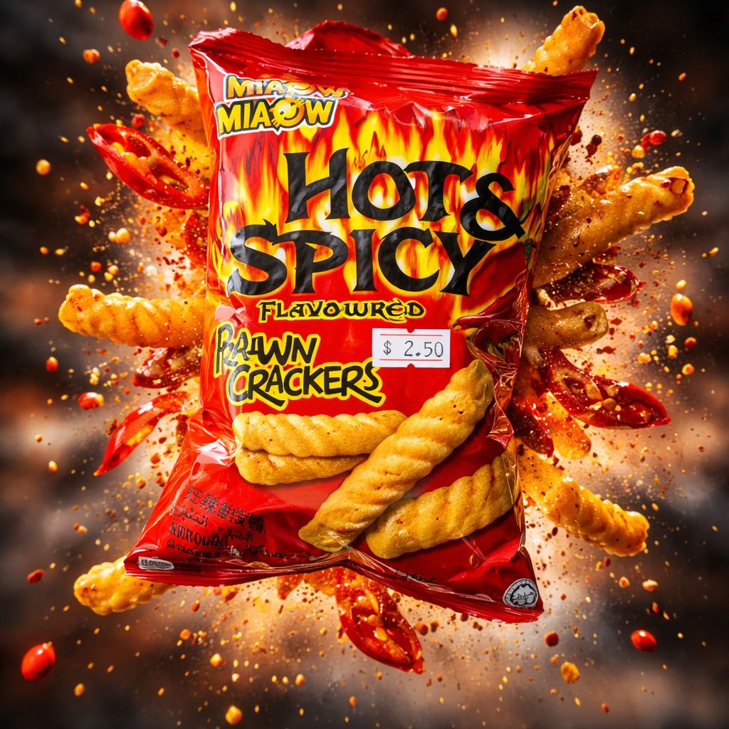 Hot spicy prawn crackers