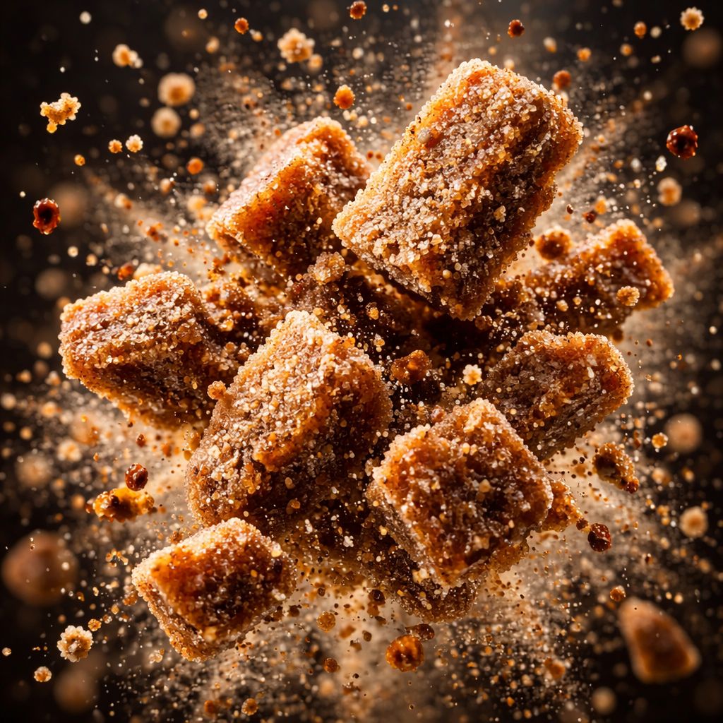 Brown sugar in pieces