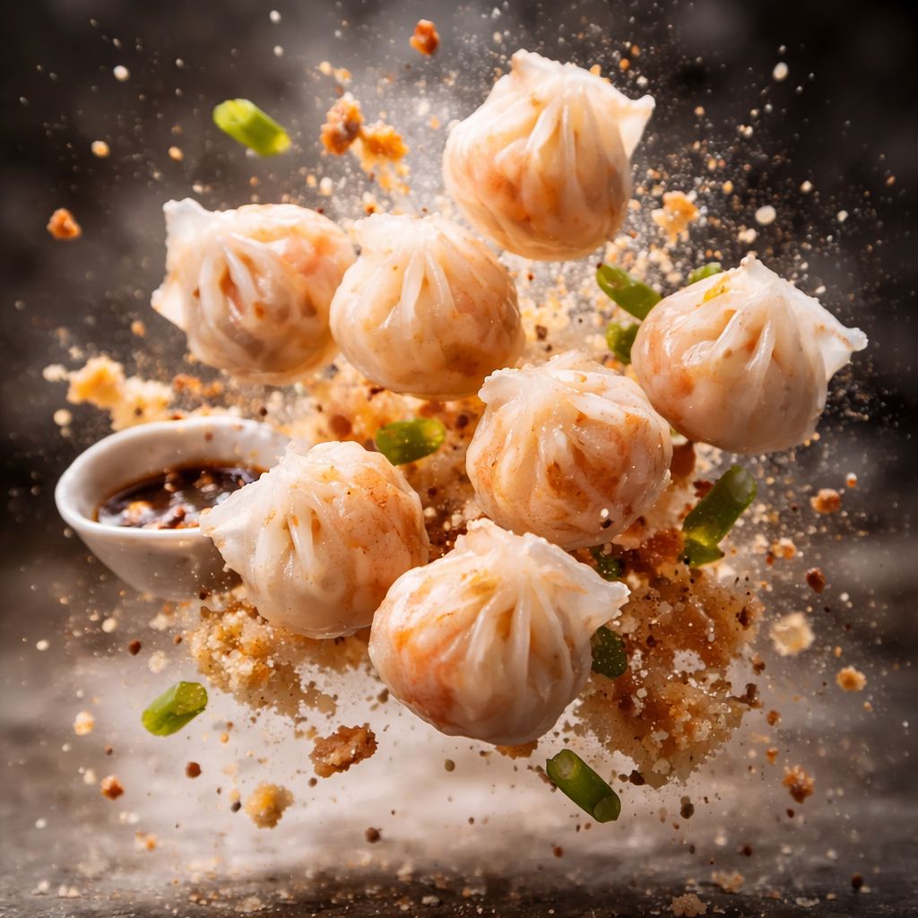 Frozen prawn wonton